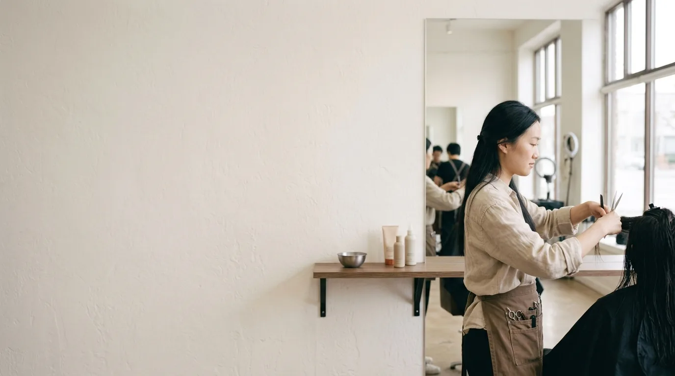 林宜家 Yuki在店裡工作的樣子